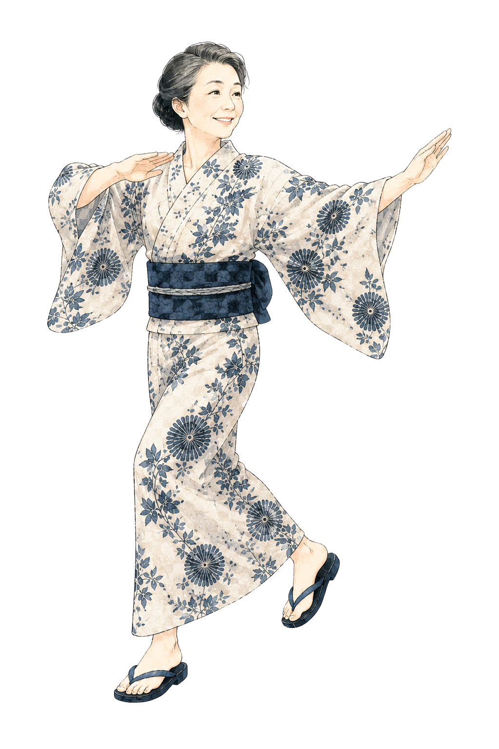 盆踊りを踊る人